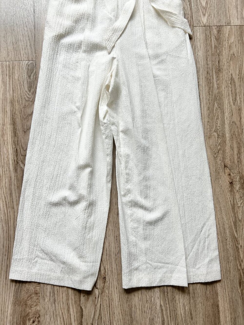 Calvin Klein Crepe Belted Wide Leg Jumpsuit in White Size 2 NWT - Picture 6 of 10